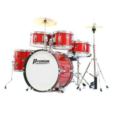 Imagem de Bateria Premium DX-45J RD DX45J Vermelha Infantil 5 Pecas