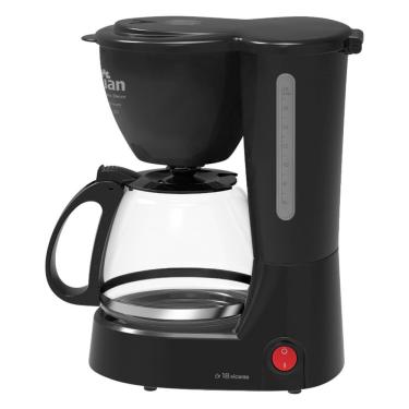 Imagem de Cafeteira Elétrica Kian 24738 Jarra de Vidro 18 Xicaras Preto 1,2L 650W 110V