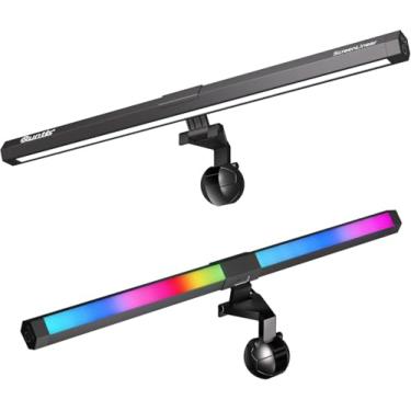 Imagem de Quntis RGB Barra de Luz para Monitor Gamer com Luz de Fundo RGB e 15 Modos de Iluminação, Brilho Ajustável e 3 Temperaturas de Cor, CRI Ra95, para Home Office, Gaming e Proteção Ocular
