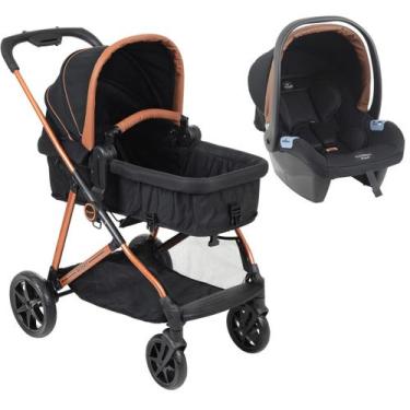 Imagem de Carrinho Bebe Materna Preto Cobre Burigotto Revert 22 Preto Cobre