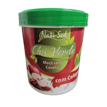 Imagem de Chá Verde Solúvel - Maça Com Canela - 250g - Com Colágeno - Natisul
