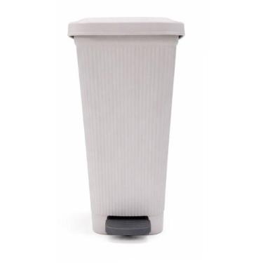 Imagem de Lixeira Slim C/ Pedal 7L Cinza CL. - 1321 - Usual Utilidades