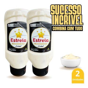 Imagem de Kit Maionese Gourmet Estrela 345g Pote Squeeze Cremosa 2 Uni