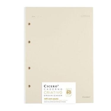 Imagem de Refil Caderno Argolado Cicero Polen 80g 17x24cm Sem Pauta 40Fls