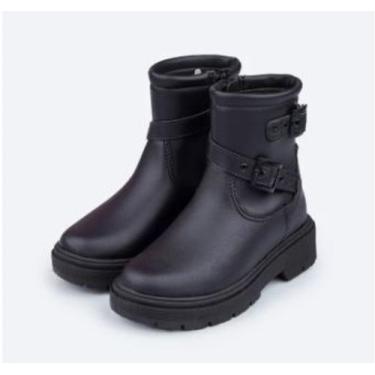 Imagem de Bota Infantil Feminina Duda Tal Filha Tal Mãe Fivelas Preta 681.036 - 