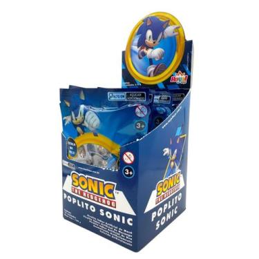 Imagem de Pirulito Poplito Sonic Com Adesivos 15x9g Royal Toys