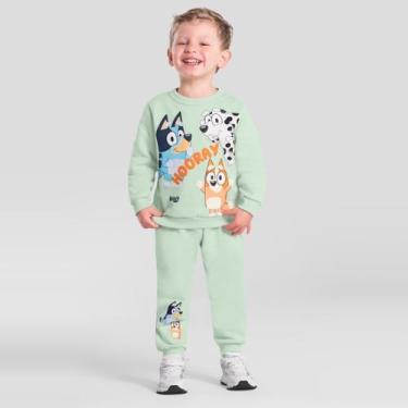 Imagem de Conjunto infantil unissex em moletom da Bluey Brandili, 6, Azul