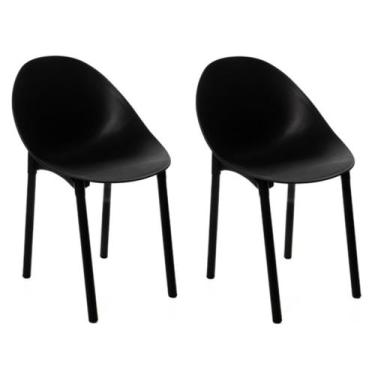 Imagem de Conjunto com 2 Cadeiras para Jardim Pétala Preto - Im In Home