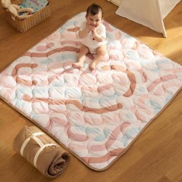 Imagem de Tapete de Atividades para Bebê Momcozy 127x127 cm Impermeável e Dobráv