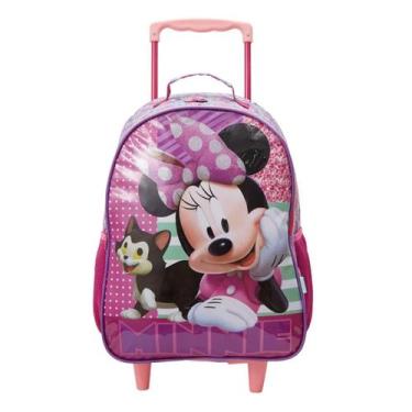 Imagem de Mochila com Rodinhas Escolar 14 Minnie e Fígaro Xeryus