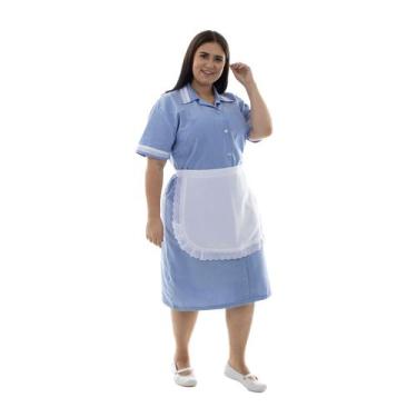 Imagem de Plus Size - Kit com 2 Vestidos em Tecido Algodão Com Avental para Cope