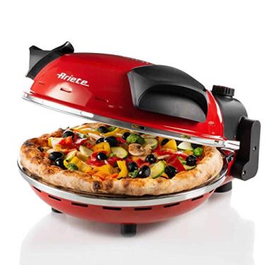 Imagem de Ariete 909, Forno de Pizza Elétrico com Pedra Refratária antiadrente - Pizza em 4 minutos - Temperatura máxima 400° - 1200 Wats - Timer 30' - Vermelho - 220V