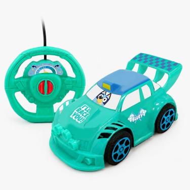 Imagem de Carrinho de Controle Remoto Infantil Smart Driver 3 Funções Frente Ré Parada Bluey Candide