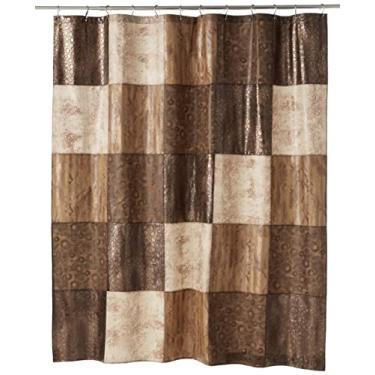 Imagem de Popular Bath Coleção Zâmbia, cortina de chuveiro, chocolate, 183 cm x 177 cm