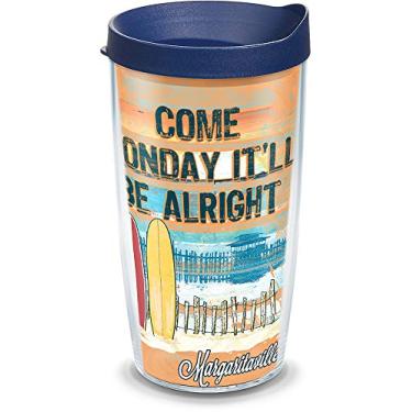 Imagem de Tervis Copo isolado Margaritaville-Come Monday com envoltório e tampa, 473 ml - Tritan, transparente