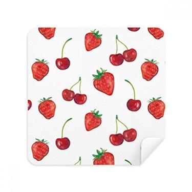 Imagem de Tecido de camurça com estampa de frutas vermelhas e morango, 2 unidades