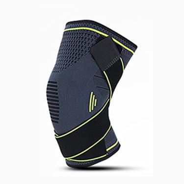 Imagem de Manga de compressão de joelho com compressão de bandagem para suporte de dor no joelho mulheres homens joelheiras para corrida, academia, fitness, levantamento de peso, ruptura do menisco, artrite, alívio da dor nas articulações(1PC) (XL, Verde)