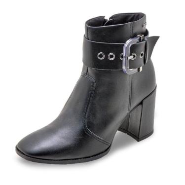 Imagem de Bota Feminina Salto Bloco Em Couro Dakota 2602 Preta 1476