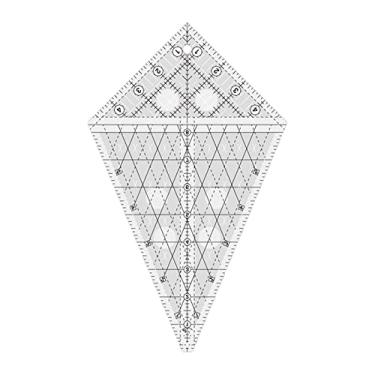 Imagem de Vaveren Quilting Modelo Régua Retalhos Acessórios de Tecido Medição Manual Artesanato Desenho Transparente Criativo DIY Feito à Mão para Adesivos, G