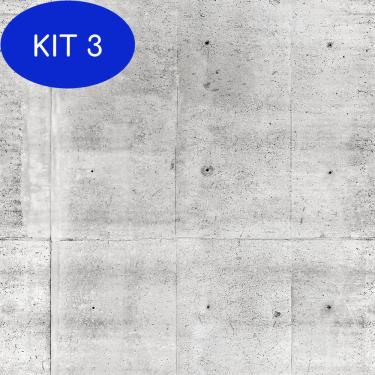Imagem de Kit 3 Papel De Parede Adesivo Industrial Placas Cimentícia