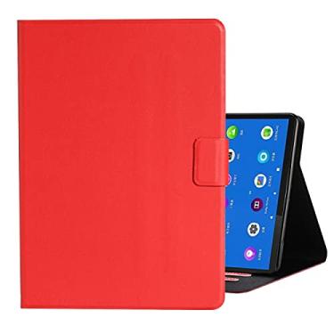 Imagem de YUNCHAO Caixa de telefone Para Lenovo Tab M10 Plus 10.6 3ª Gen 2022 Caixa de tablet de couro inteligente de cor sólida capa para celular