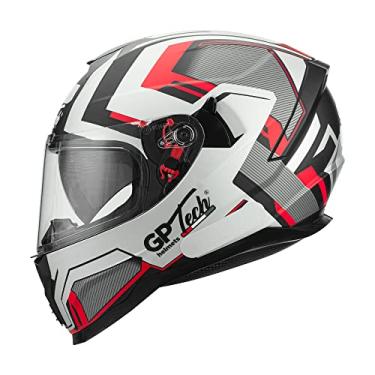 Imagem de Capacete Moto GP Tech Ultra Fechado Viseira solar interna Fusion vermelho-cinza 60
