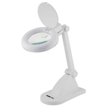Imagem de Lupa Luminária de Mesa Led 3D 12D Touch Bivolt Solver HL-200