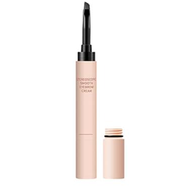 Imagem de Caneta creme de sobrancelha 3 em 1, lápis de sobrancelha ultra fino à prova d'água de longa duração pincel angular cabeça creme de sobrancelha liso, fácil de criar maquiagem natural para sobrancelha (2# marrom escuro, 1 peça)