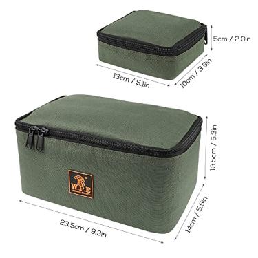 Imagem de Tingpai Bolsa pa equipamento de pesca com 4 bolsas pequenas carretel de pesca bolsa pa zenamento de isca bolsa izado pa equipamento de pesca