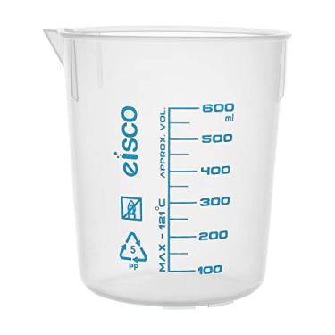 Imagem de Copo Premium 600 mL – Plástico Polipropileno, Azul Serigrafado, Graduações de 50 ml, Eisco Labs