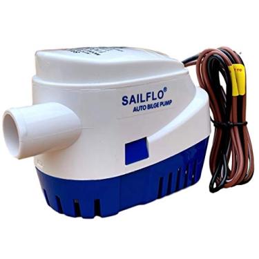 Imagem de SAILFLO Bomba de água submersível automática para porão de barco 12 V 1100 gph Auto com interruptor flutuante 1 1/8 polegadas (29 mm) tomada..