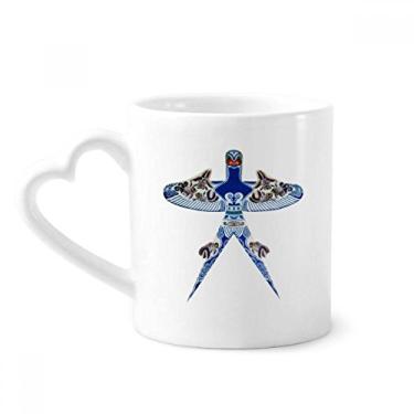 Imagem de Pipa de cultura chinesa tradicional caneca de café cerâmica copo de coração de vidro