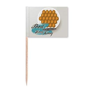 Imagem de Hong Kong Egg Puff China Art Deco Presente Fashion Palito Bandeiras Marcador Decoração de Festa