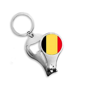 Imagem de Bandeira nacional da Bélgica Europa país alicate anel chaveiro abridor de garrafas cortador