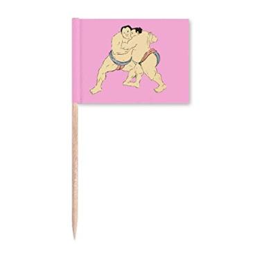 Imagem de Sumo Japanese Traditional Competition Palito de Dente Bandeira Marcador Topper Decoração de Festa