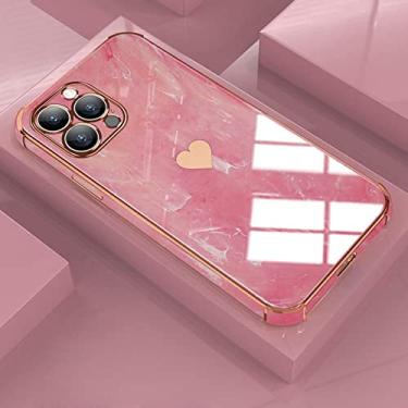 Imagem de Capa macia à prova de choque de luxo para iphone 13 12 11 pro max xs xr xr 8 7 plus para iphone12 12pro para iphone11 capas de textura de mármore, rosa, para iphone13 pro max