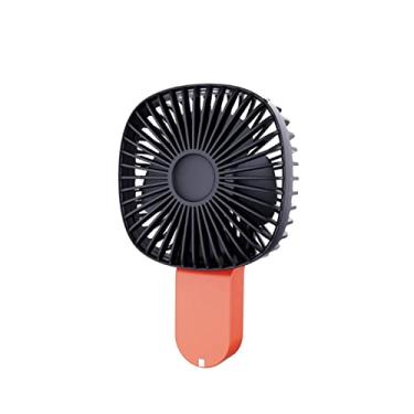 Imagem de Ventilador de mesa silencioso USB recarregável, ventilador oscilante portátil para casa, escritório, viagens, camping, ao ar livre/1451 (Color : Black, Size : Hand held)