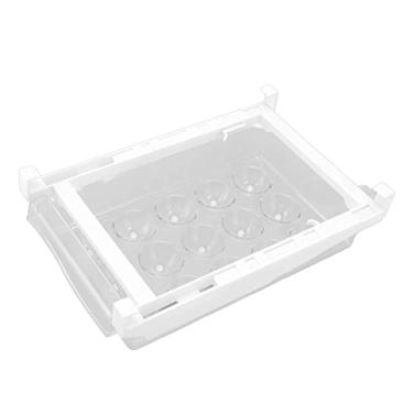 Imagem de Organizador de geladeira Alavanca de mola Suporte de prateleira de geladeira (caixa de ovos)