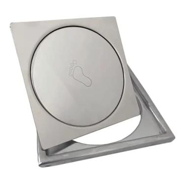 Imagem de Kit Ralo click 10x10 com porta grelha inox inteligente