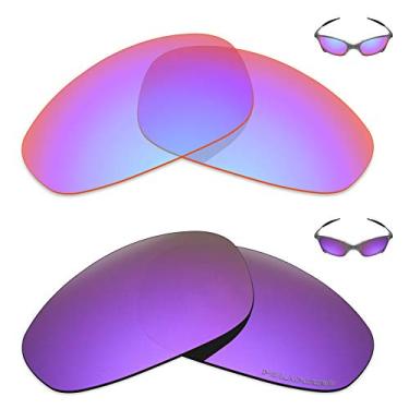 Imagem de Mryok+ 2 pares de lentes polarizadas de substituição para óculos de sol Oakley Juliet – Rosa cobalto/roxo plasma