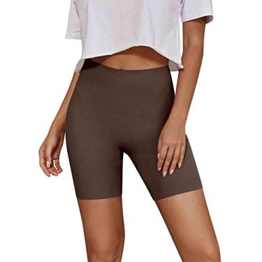 Imagem de Calcinha feminina modeladora sem costura calcinha controle emagrecedor shorts femininos tamanho 8, Marrom, G