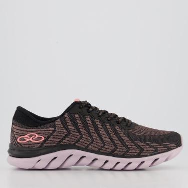 tênis olympikus flix 2 feminino preto e rosa
