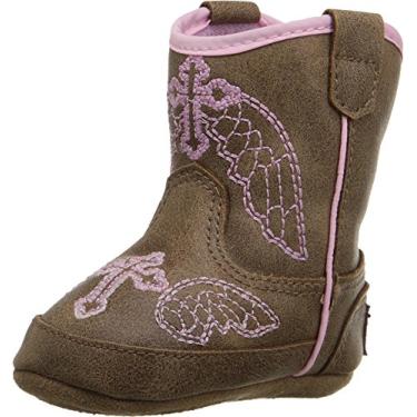 Imagem de M&F Western Kids Baby Bucker Gracie (bebê/infantil), Marrom/rosa, 0 Infant