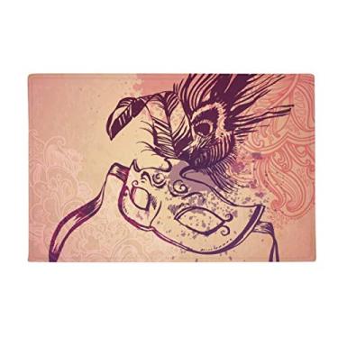 Imagem de DIYthinker Carnaval Happy Carnival of Venice Tapete antiderrapante para porta de banheiro