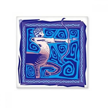 Imagem de Constelação Sagitário México Gravação Cultura Azulejo Cerâmica Brilhante Decalque Pedra Adorna Tijolo Vitrificado