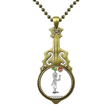 Imagem de DIYthinker Colar Egito Mamãe Halloween Mutação Horus Colar Antigo Joia Música Pingente