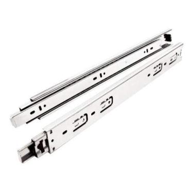Imagem de DUSCANELA Corrediça Telescópica 40 cm Trilho - 1 Par Prata Metal Montagem Lateral