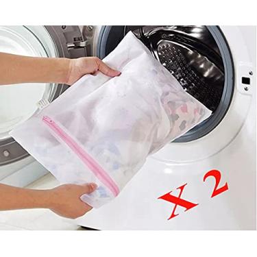 Imagem de Kit com 02 Sacos - Saco de Lavar Roupa Delicada, Lingerie, Tecido, Organizador Medida: 30cmx40cm CLINK - MAX Clean