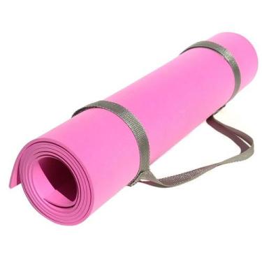 Imagem de Colchonete Tapete Eva Rosa Com Alca Yoga E Pilates  Mandiali