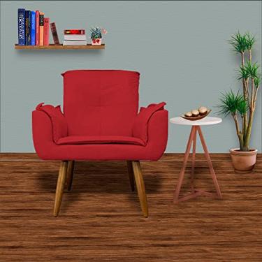 Imagem de Jogo 2 Poltronas Decorativas Para Sala Comercial Emília Plus Suede Vermelho - LM DECOR